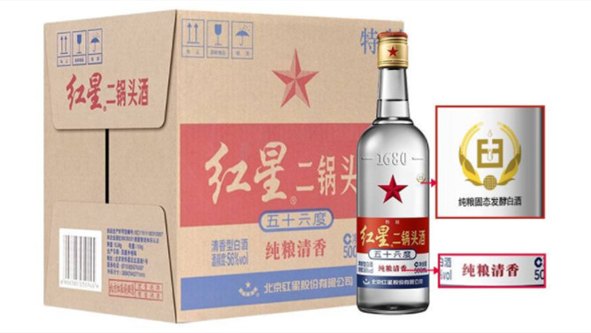 紅星二鍋頭白酒多少錢一瓶2022價格表