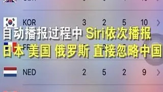 蘋果談siri播報奧運金牌榜忽略中國 蘋果官方回應