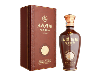 五粮液白酒五粮精酿礼鉴珍品52度浓香型500ml