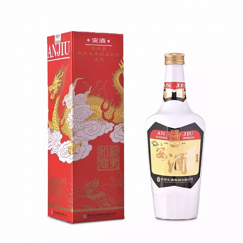 貴州安酒55度復(fù)古版龍盒濃香型500ml單瓶