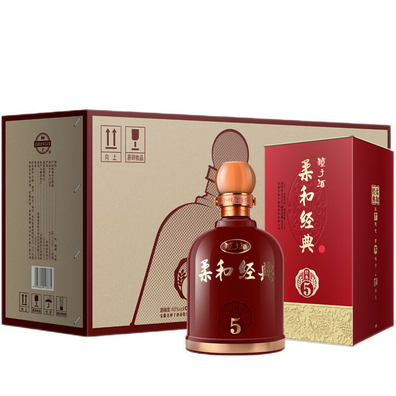 金種子柔和經(jīng)典5 40度濃香型白酒460ml