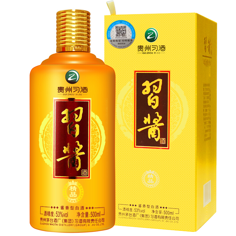 貴州習(xí)酒習(xí)醬酒金色精品53度醬香型500ml單瓶