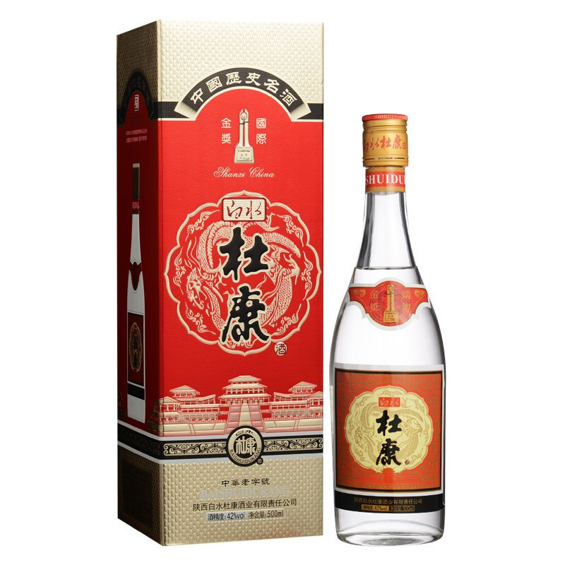 杜康酒白水杜康國(guó)際金獎(jiǎng)酒42度口感濃香型500ml單瓶裝