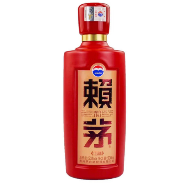 貴州茅臺(tái) 賴茅 傳禧 紅瓶53度500ml 醬香型白酒 500ml