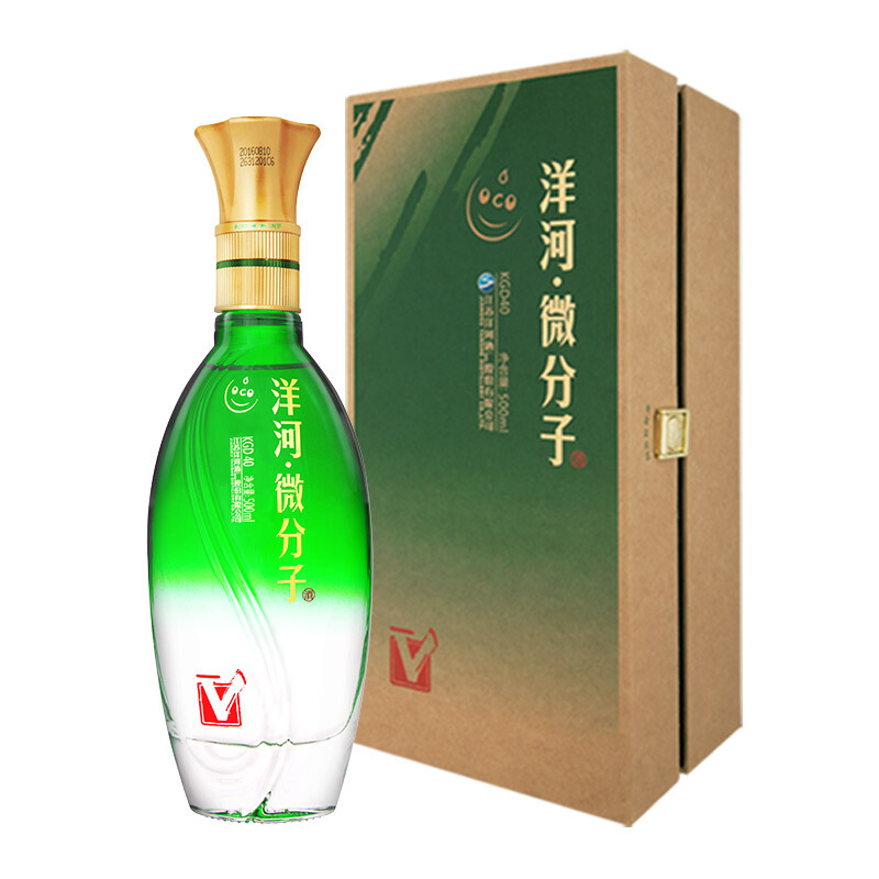 洋河微分子（大v）438度口感绵柔浓香型白酒500ml单瓶装