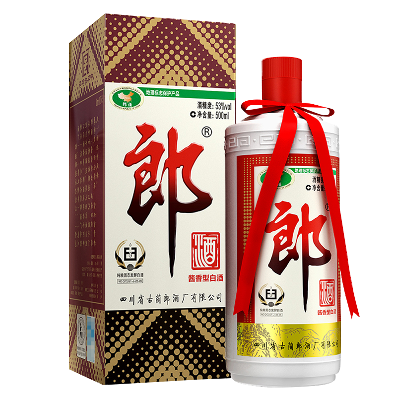 四川郎酒2019年郎牌郎酒口感醬香型53度白酒500ml單瓶裝