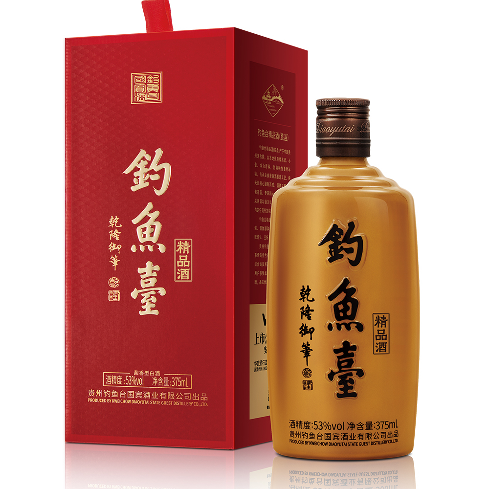 贵州钓鱼台精品酒（铁盖）53度酱香型375ml单瓶装