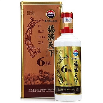 貴州茅臺(tái)集團(tuán)福滿天下尊榮6年珍藏酒口感濃香型52度白酒500ml單瓶裝