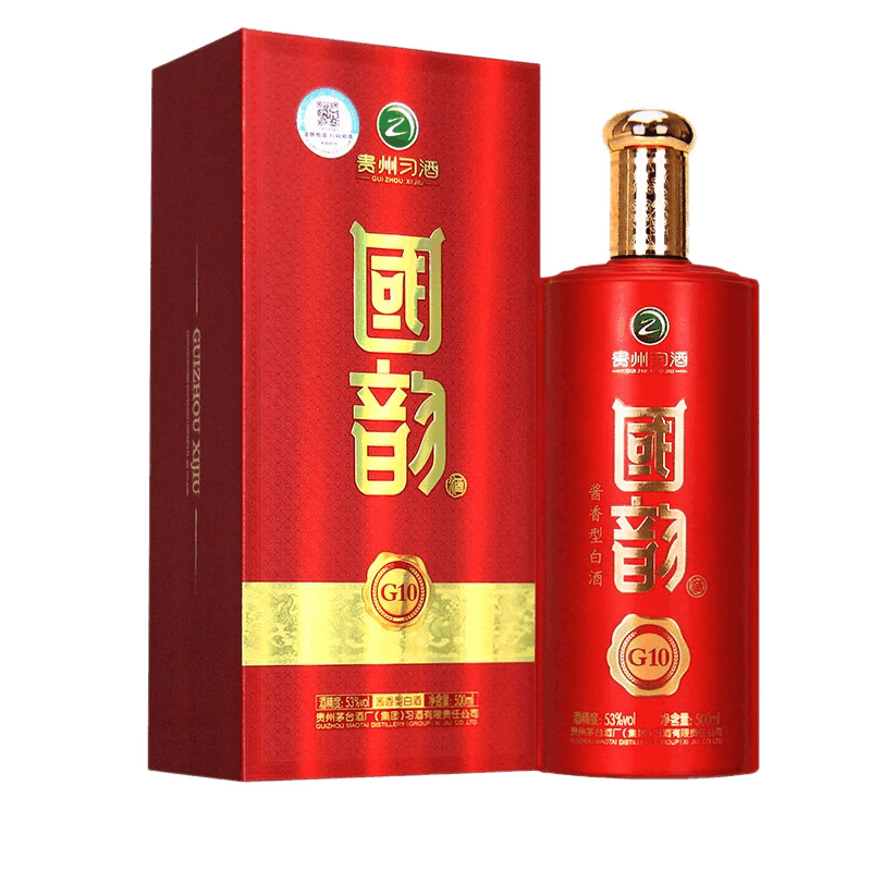 貴州習(xí)酒53度國(guó)韻G10醬香型500ml單瓶裝