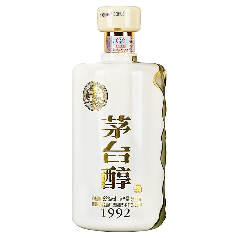 贵州茅台酒53度茅台醇1992酱香型500ml单瓶装