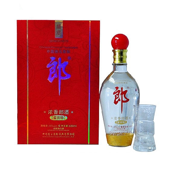 四川郎酒集團(tuán)嘉賓級商務(wù)禮盒口感醬香型38度白酒680ml單瓶裝