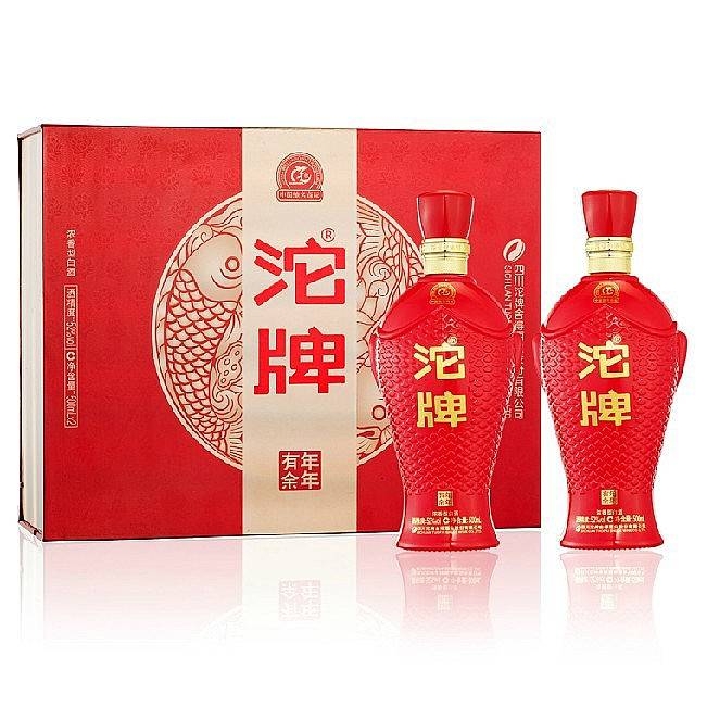 四川沱牌舍得集團(tuán)沱牌年年有余禮盒口感濃香型52度白酒500ml*2禮盒裝