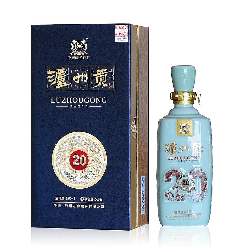 四川泸州老窖泸州贡20里飘香口感浓香型52度白酒500ml单瓶装