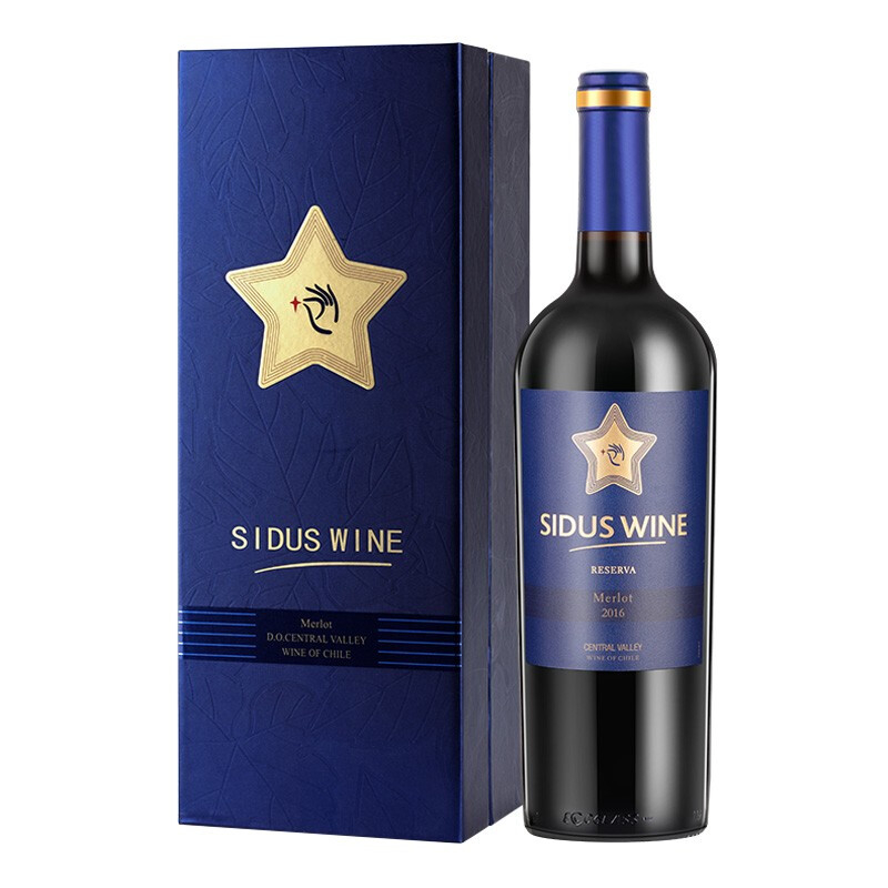 星得斯（SIDUS WINE）五星梅洛干紅葡萄酒750ml單支裝