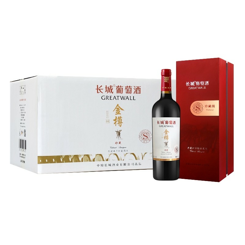 长城金樽珍藏赤霞珠13度干红葡萄酒750ml