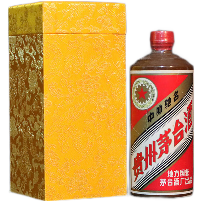 贵州茅台集团1985年-1986年五星茅台黑酱口感酱香型53度白酒500ml单瓶装