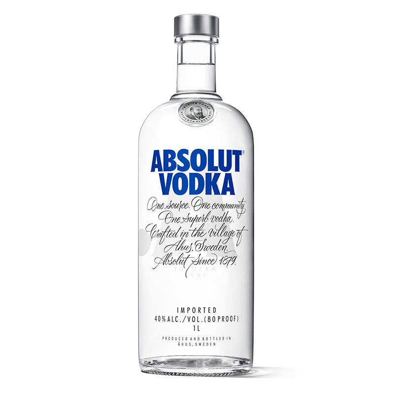 绝对伏特加（Absolut Vodka）洋酒原味伏特1000ml单瓶装