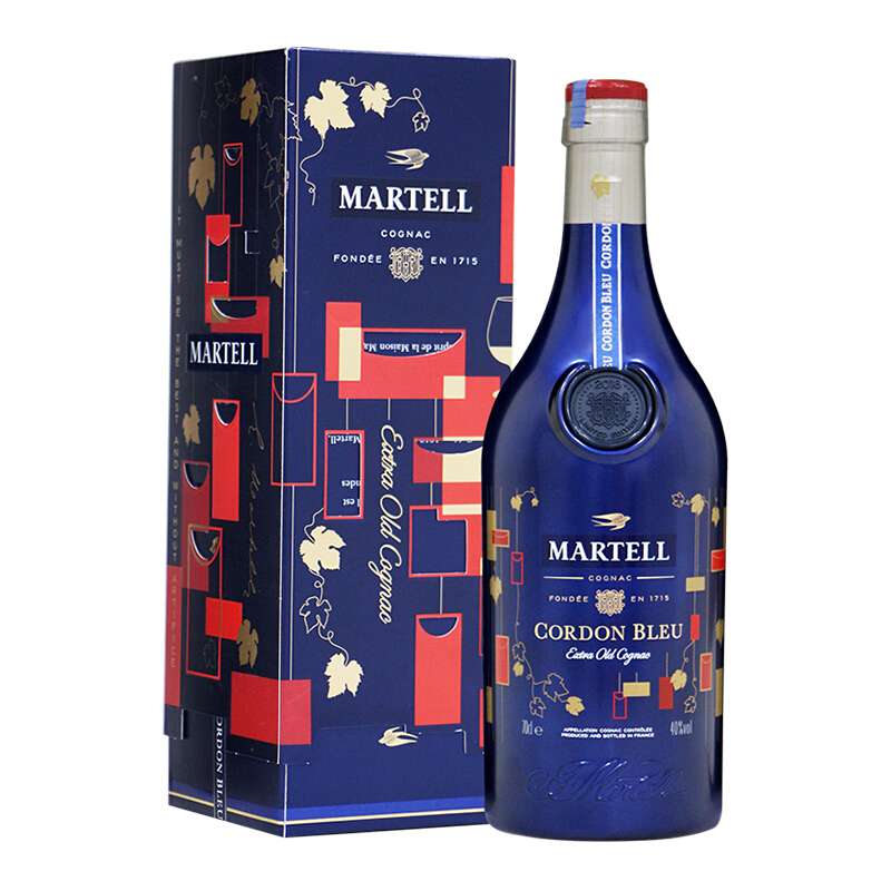 馬爹利（Martell）洋酒藍(lán)帶2018年限量版干邑白蘭地700ml單瓶裝