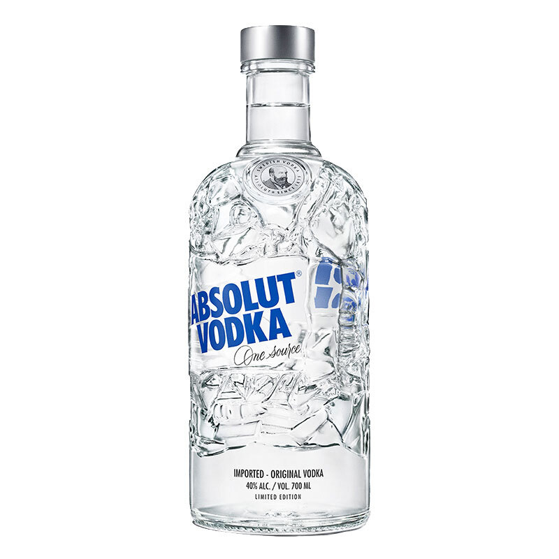 绝对伏特加（Absolut Vodka）洋酒原味伏特加重造限量版700ml单瓶装