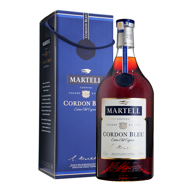 马爹利（Martell）洋酒蓝带干邑白兰地4500大瓶装