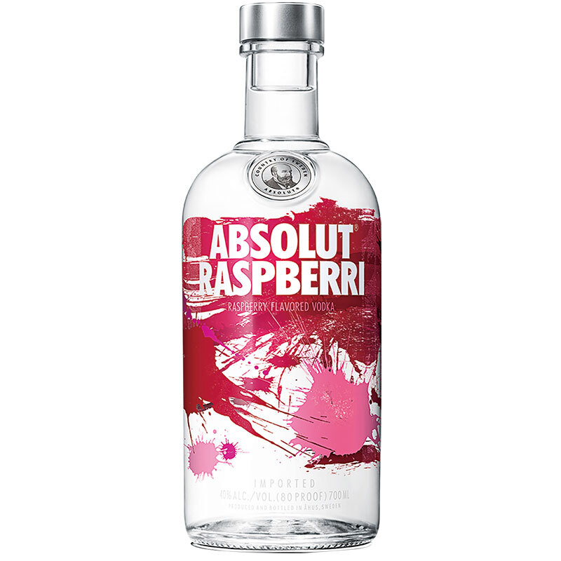 绝对伏特加（Absolut Vodka）洋酒覆盆莓味700ml单瓶装