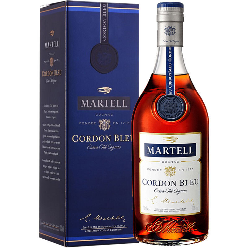 马爹利（Martell）洋酒蓝带干邑白兰地700单瓶装