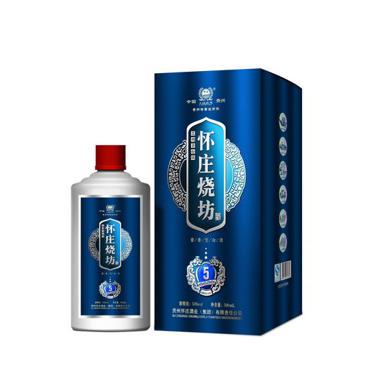 茅台镇怀庄烧坊酒5年新品53度酱香型500ml单瓶装