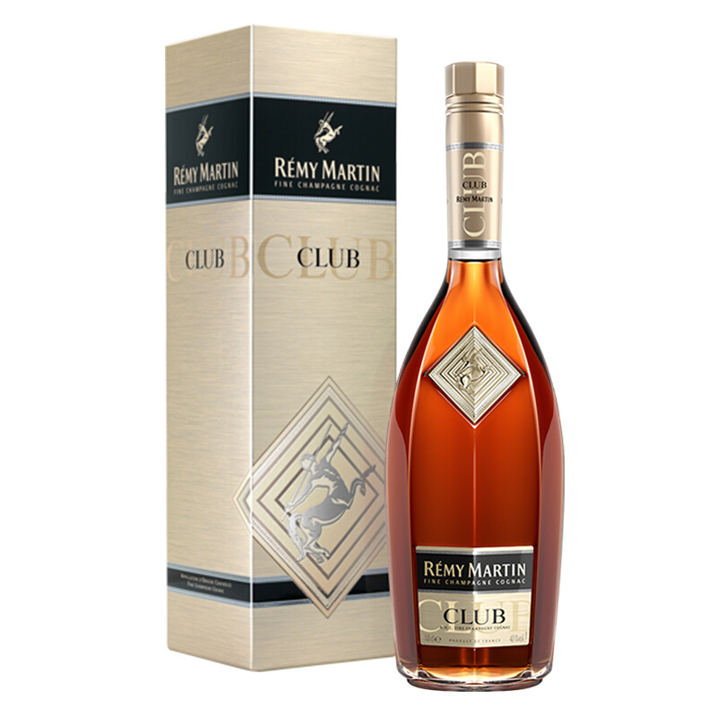 人头马（RémyMartin）洋酒CLUB优质香槟区干邑白兰地500ml单瓶装