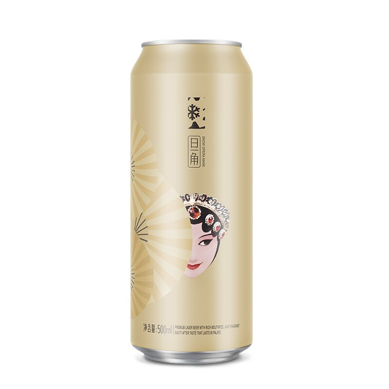 雪花（SNOW）啤酒脸谱旦角8度500ml*12听一箱单罐