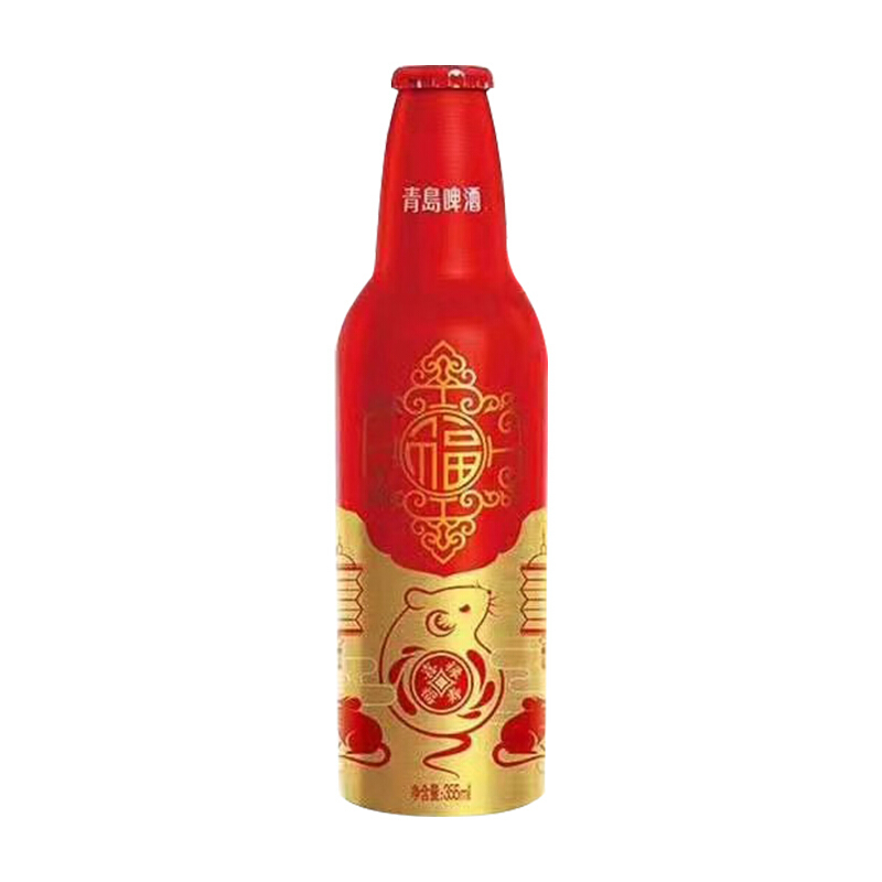 青岛啤酒（Tsingtao）鸿运当头生肖金鼠罐11度355ml单瓶