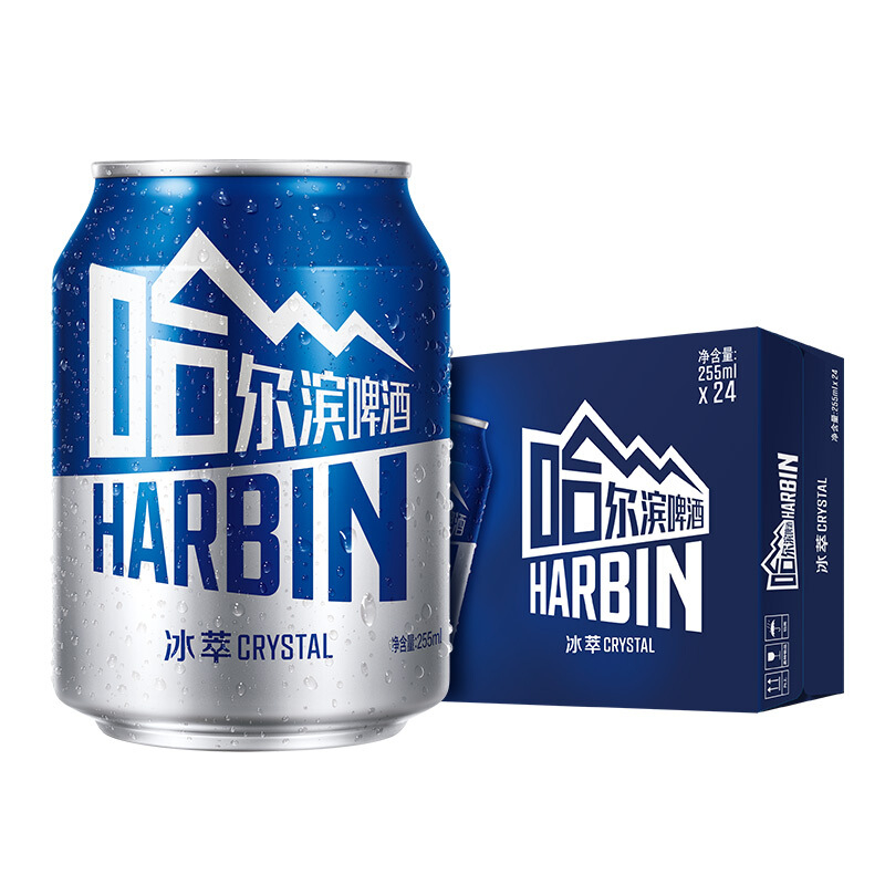 哈尔滨（Harbin）冰萃啤酒255ml*24听一箱单罐