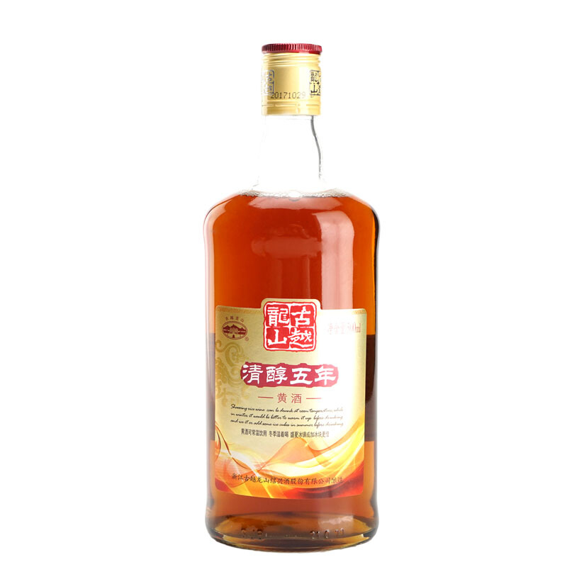 古越龙山清醇五年绍兴黄酒半甜型单瓶500ml