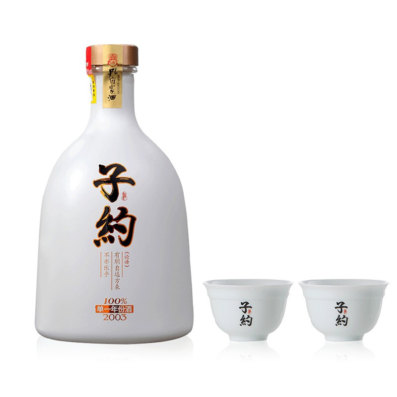 山東孔府家白酒子約2號2003單一年份老酒52度濃香型500ml單瓶裝