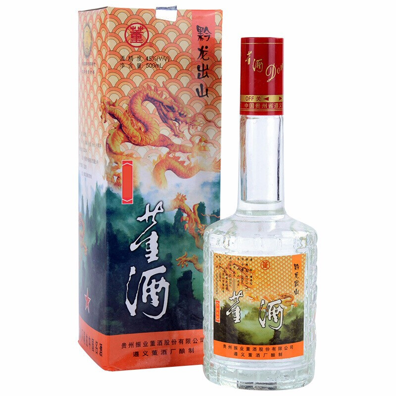 貴州董酒黔龍出山45度董香型500ml單瓶裝