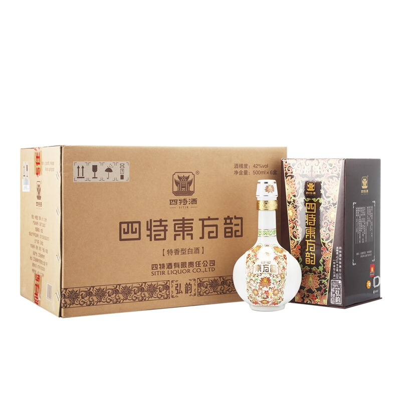 四特東方韻弘韻42度特香型白酒500ml