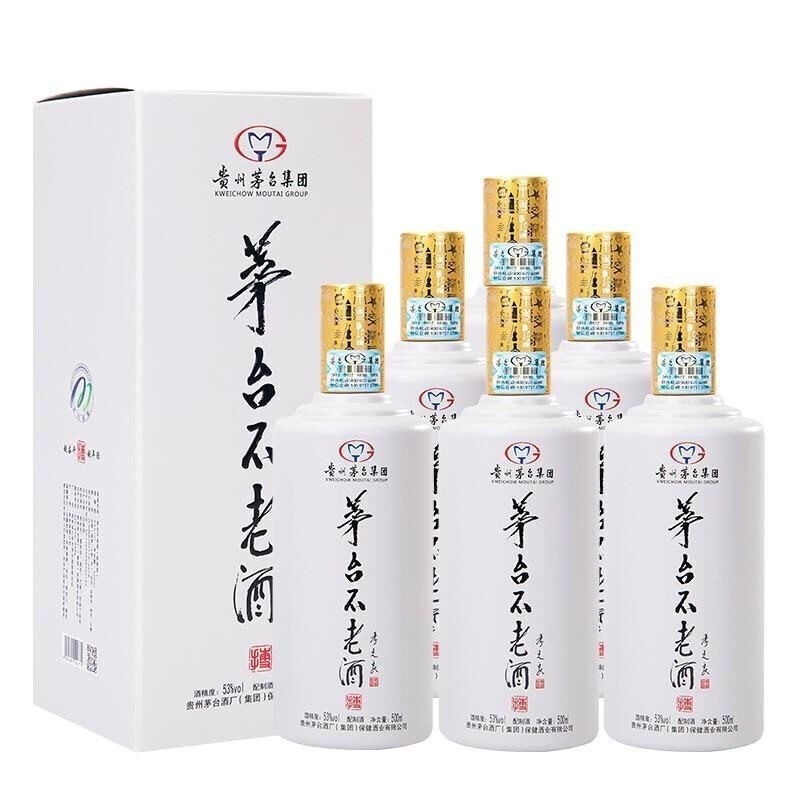 茅台不老酒 博白 53度白酒 500ml*6