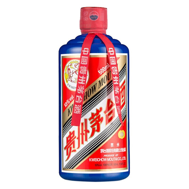 貴州茅臺集團(tuán)飛天茅臺藍(lán)茅口感醬香型53度白酒500ml*6整箱裝