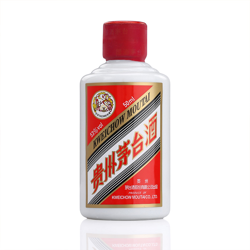 飞天茅台 金色条盒53度酱香型白酒 礼盒50ml*5瓶*12盒