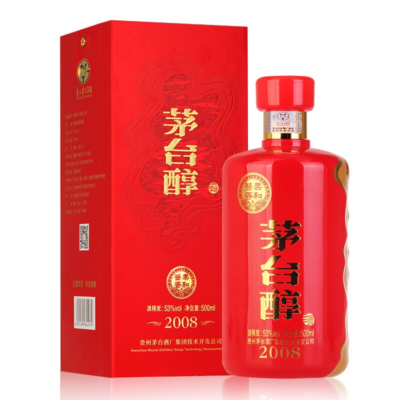 茅台醇 53度白酒 500ml*6