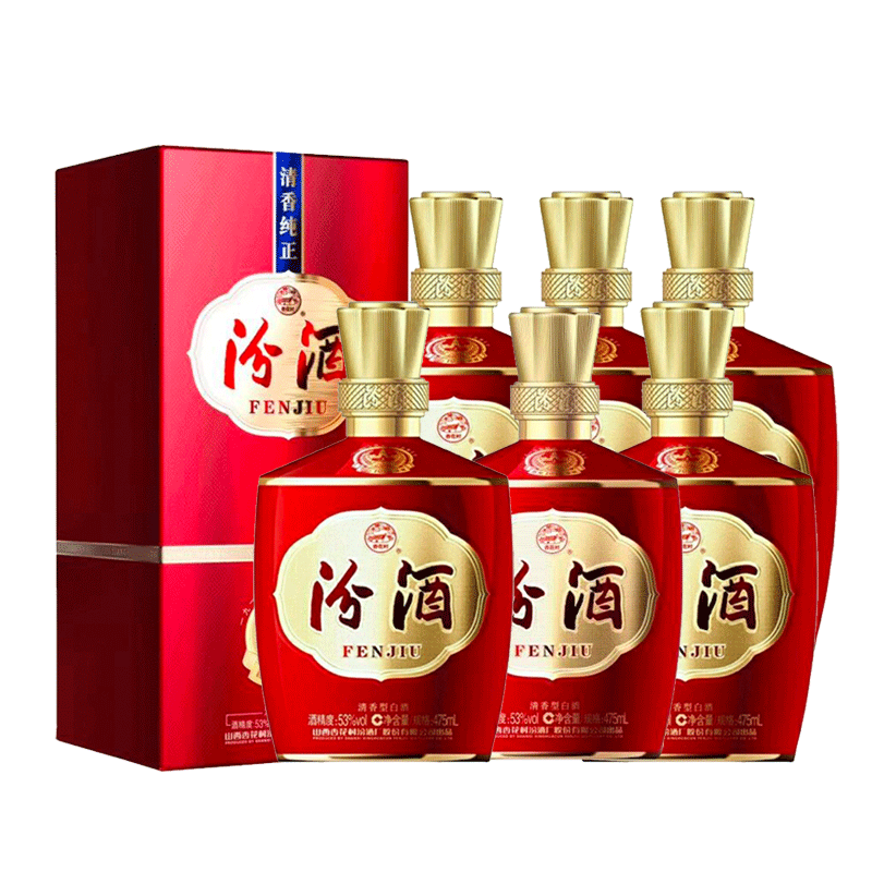 汾酒 白酒 1915巴拿马 基础版 清香型 53度 475ml*6