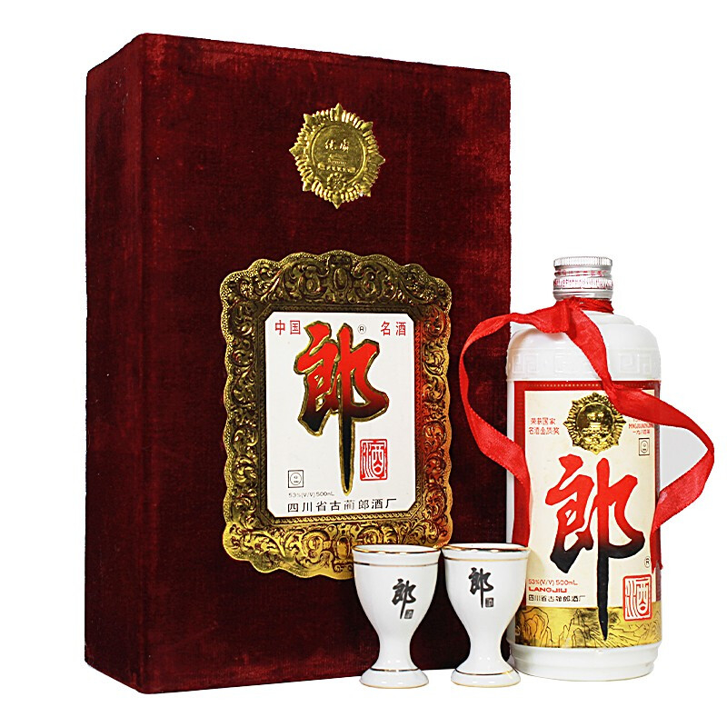 四川郎酒集團(tuán)1996年郎酒絨布禮盒口感醬香型53度白酒500ml禮盒裝