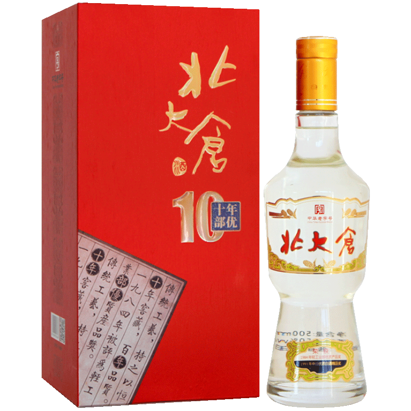 黑龍江北大倉(cāng)白酒部?jī)?yōu)陳釀50度醬香型500ml單瓶裝