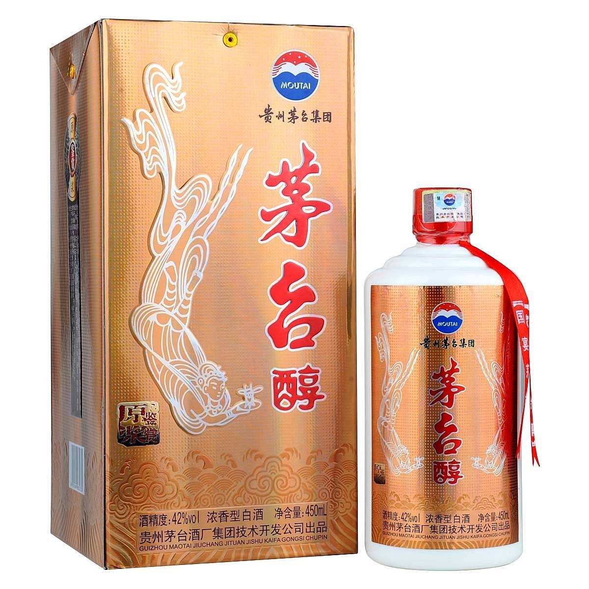 貴州茅臺(tái)集團(tuán)茅臺(tái)醇年份原漿鑒賞口感濃香型42度白酒450ml單瓶裝