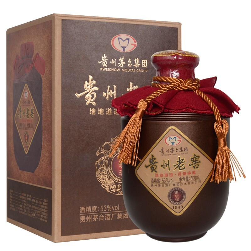 貴州茅臺集團貴州老窖老壇酒1949口感醬香型53度白酒500ml一壇裝