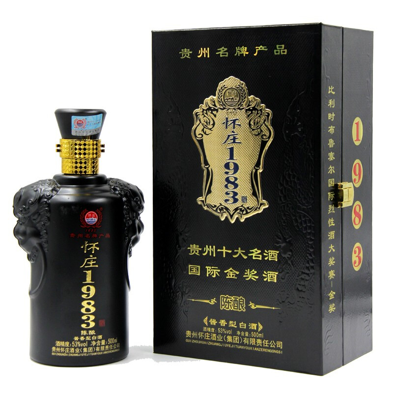 茅台镇怀庄1983陈酿（黑瓶）53度酱香型500ml单瓶装