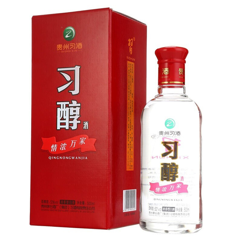 貴州習酒習醇情濃萬家52度濃香型500ml單瓶裝