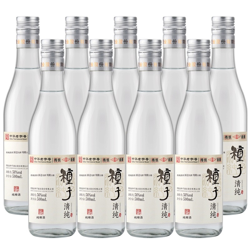 金种子清纯56度清香型白酒500ml