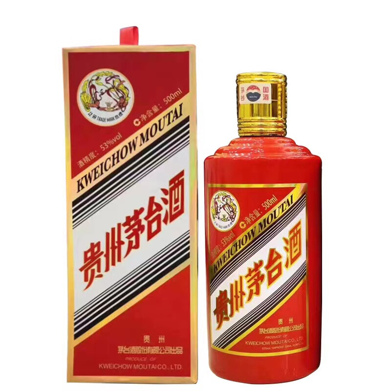 貴州茅臺(tái)集團(tuán)澳門(mén)紅雞口感醬香型53度白酒500ml單瓶裝