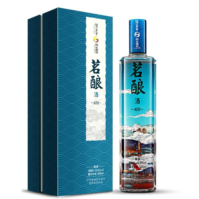 泸州老窖408度茗酿酒408浓香型白酒500ml单瓶装