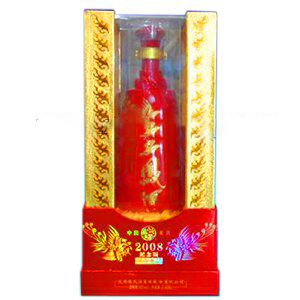 陜西西鳳酒紅西鳳特一號2008紀念版口感鳳香型55度白酒2008ml單瓶裝